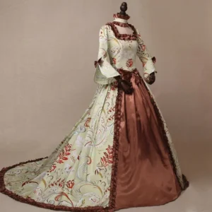 victorian renaissance queen costume elizabeth ruff collar gown for women (halloween & medieval)