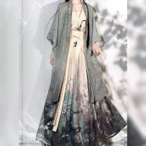 traditional hanfu dress with exquisite embroidery women's ancient chinese fairy gown