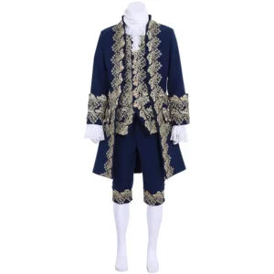 prince victorian deluxe costume halloween wedding men blazer suit jabot tie movie drama rococo colonial outfit adult jacket coat