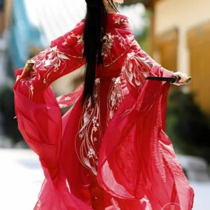 chinese traditional hanfu women stage dance dress female fairy cosplay costume hanfu set red elegant princess outfits