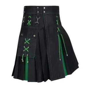 scotland irish hybrid tartan kilt adult men's morden pleated skirt pocket hybrid bottom national holiday costume utility outfit