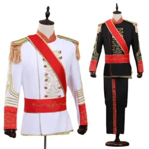 royal prince guard william wedding costume men jacket coat halloween uniform epaulet carnival outfit blazer suits