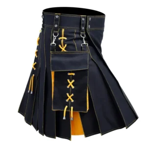 scotland irish hybrid tartan kilt adult men's morden pleated skirt pocket hybrid bottom national holiday costume utility outfit