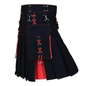 scotland irish hybrid tartan kilt adult men's morden pleated skirt pocket hybrid bottom national holiday costume utility outfit