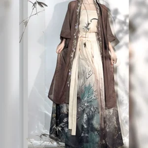 traditional hanfu dress with exquisite embroidery women's ancient chinese fairy gown
