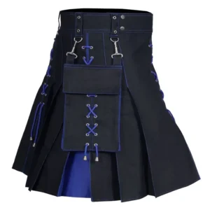 scotland irish hybrid tartan kilt adult men's morden pleated skirt pocket hybrid bottom national holiday costume utility outfit