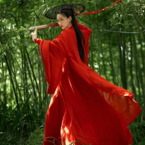 red swordswoman hanfu dress for women traditional chinese cosplay & dance costume