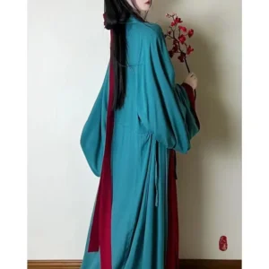women's song dynasty hanfu dress green & red ancient traditional cosplay costume (plus size available)