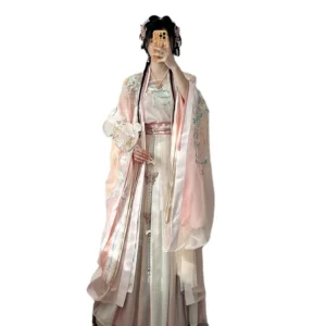 women's pink embroidered chinese ancient hanfu dress traditional cosplay costume dress