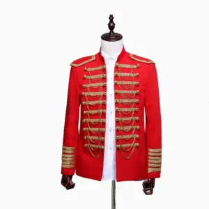steampunk prince costume military tassle chains halloween jacket coat singer pop stars blazer suits royal outfit