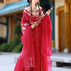 chinese traditional hanfu women stage dance dress female fairy cosplay costume hanfu set red elegant princess outfits