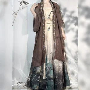 traditional hanfu dress with exquisite embroidery women's ancient chinese fairy gown