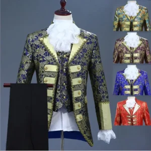 men's medieval prince & king cosplay costume renaissance full set for party & theater performance