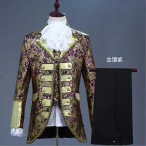 men's medieval prince & king cosplay costume renaissance full set for party & theater performance