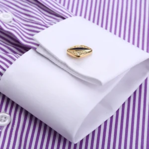 classic french cuff men's dress shirt long sleeve male formal wedding party white black oversized cufflink shirts with pocket